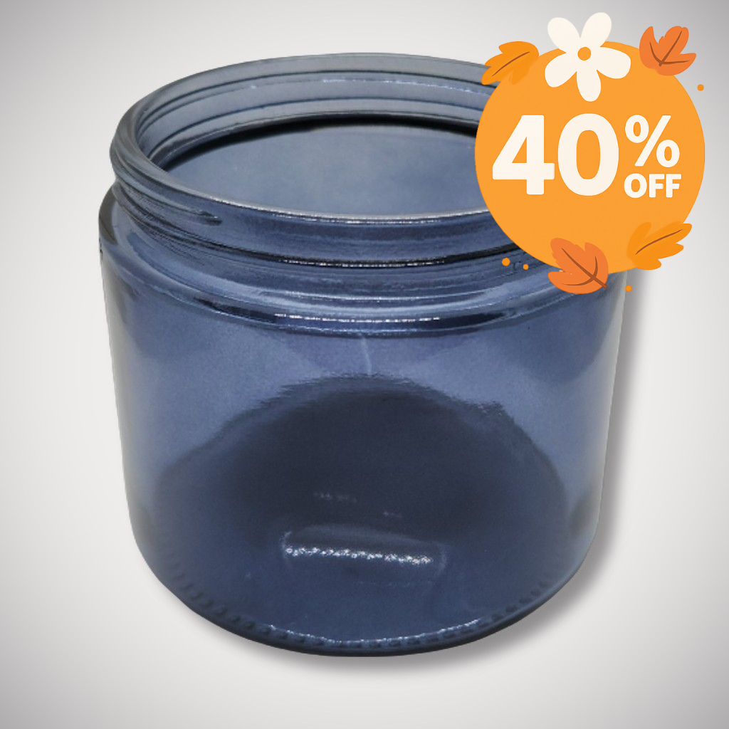 Translucent Black 12oz Wide Mouth Candle Vessel Jar