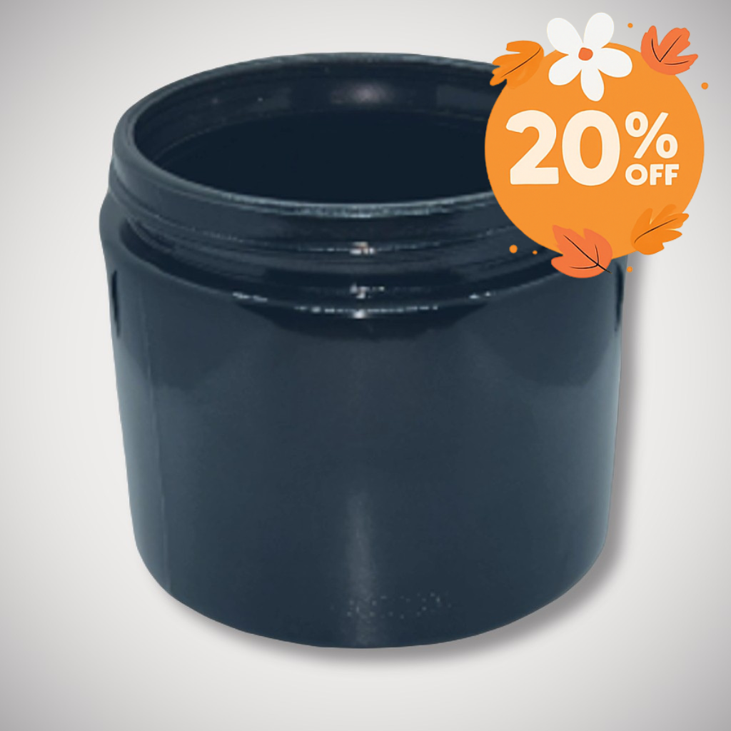 Solid Black 12oz Wide Mouth Candle Vessel Jar