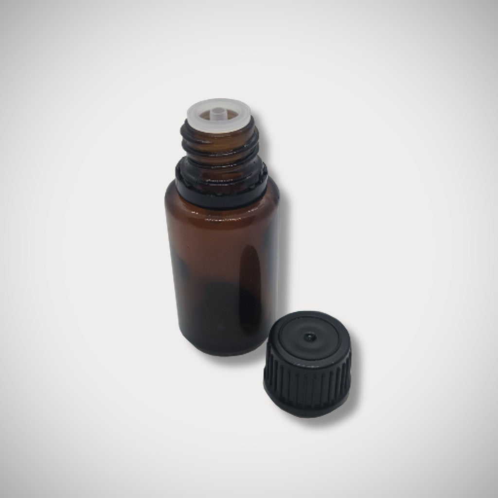 15ml Glass Amber Bottle and Euro Dropper