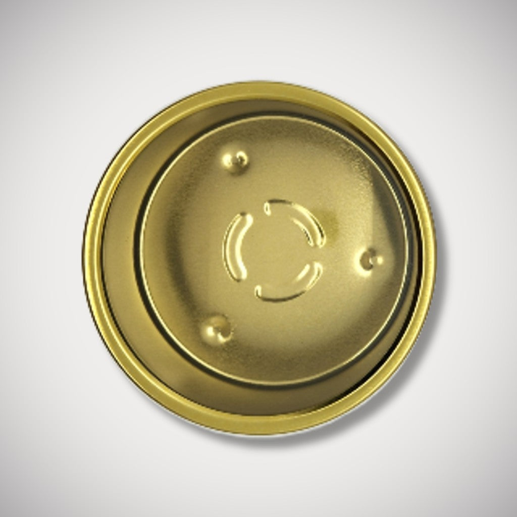 8oz Clear Lid Bright Gold Candle Tin