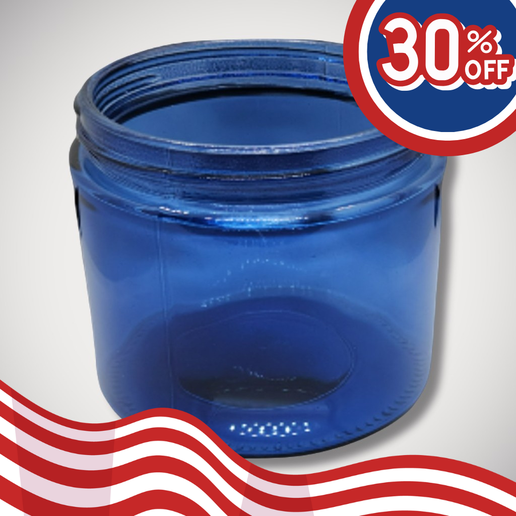 Blue 12oz Wide Mouth Candle Vessel Jar