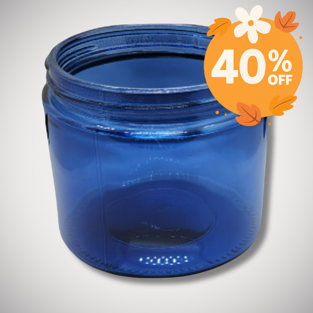 Blue 12oz Wide Mouth Candle Vessel Jar