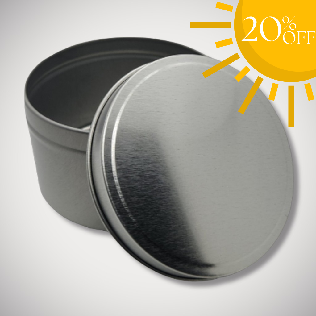8oz Silver Tin