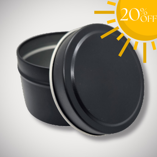 8oz Matte Black Candle Tin