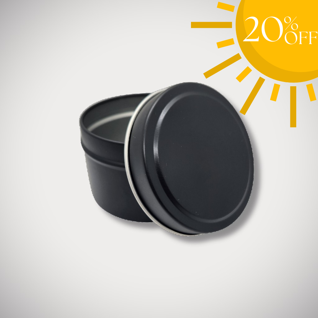 4oz Matte Black Candle Tin