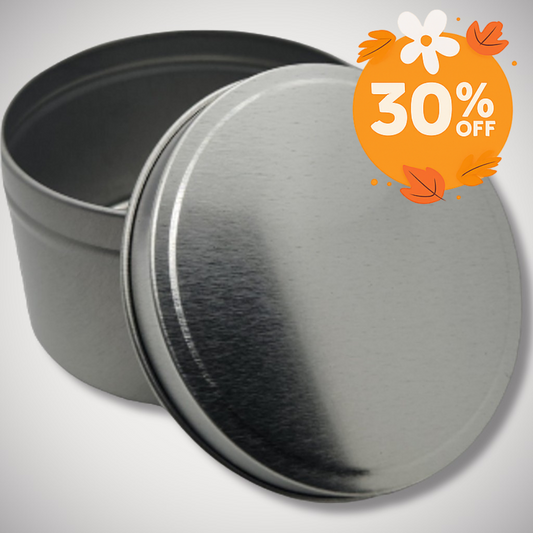 14oz Silver Candle Tin