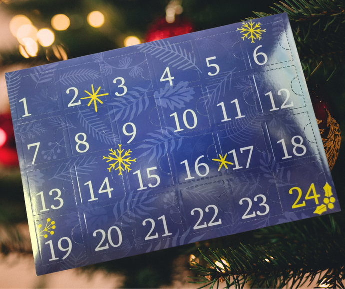 Blue Advent Calendar (Box and Tray)