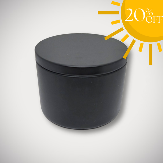8oz Edgeless Matte Black Candle Tin