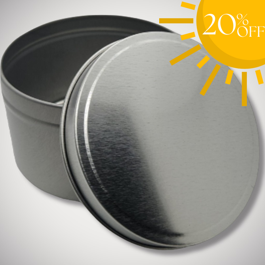 14oz Silver Candle Tin