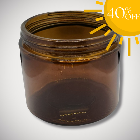 Amber 12oz Wide Mouth Candle Vessel Jar