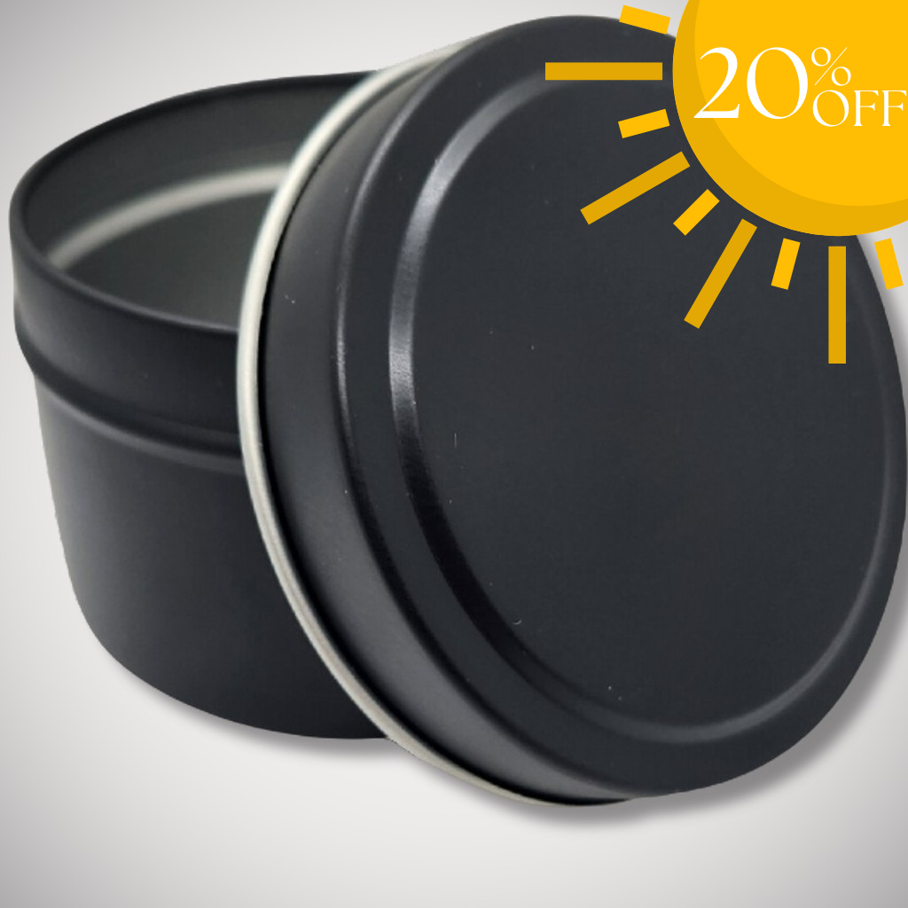 14oz Matte Black Candle Tin