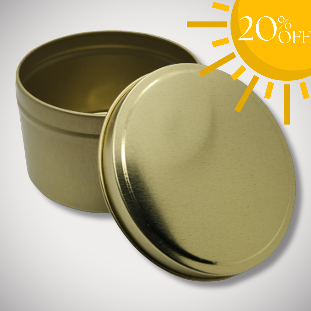 14oz Gold Candle Tin