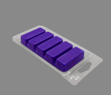 Load image into Gallery viewer, Wax Melt Clamshell - 5 Section Snap Bar
