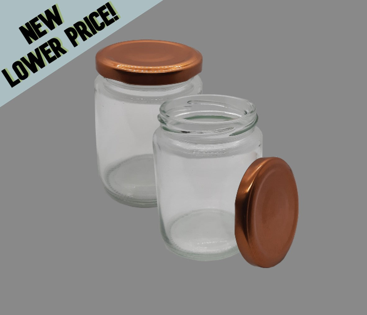 Door Buster 8 oz Clear Candle Jar Vessel (12 Pack)