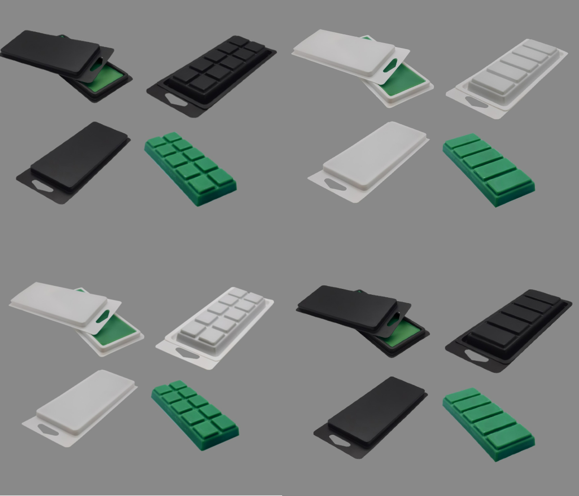 Snap Bar Wax Melt Clamshells Candy Bar Style Cindarn Packaging